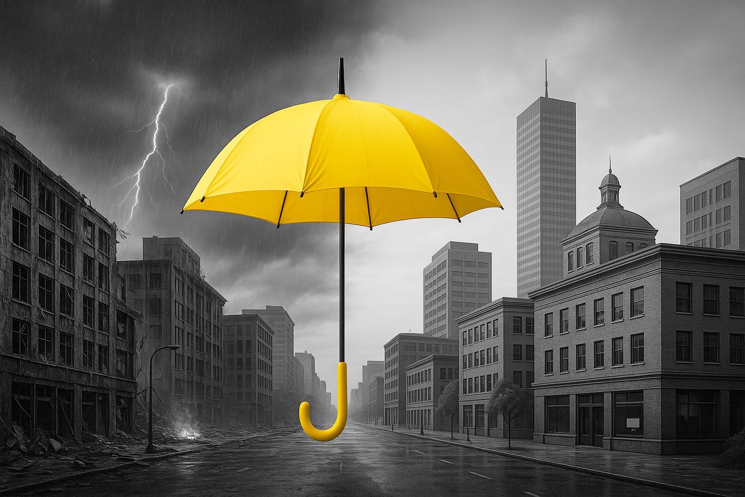 Ombrello giallo